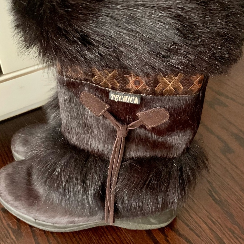 Tecnica Brown Fur Boots